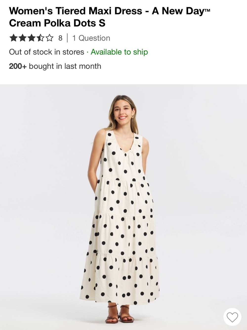 A New Day - cream polka dot dress